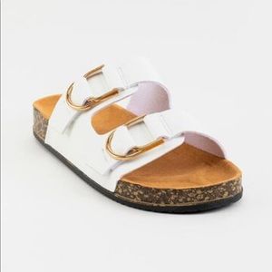 Quipid Luka Double Buckle Sandal- White